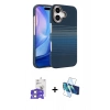 MARSİLYAN™- iPhone 17 Kılıf Doruk Serisi - Siyah 3D Antistatik Seramik Nano Ekran Koruyucu + Bilvis Titan Kamera Lens - GS