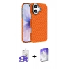 MARSİLYAN™- iPhone 17 Kılıf Doruk Serisi - Siyah Bilvis 5in1 3D Magic Cam Ekran Koruyucu + Bilvis Titan Kamera Lens - AKYL