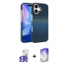 MARSİLYAN™- iPhone 17 Kılıf Doruk Serisi - Siyah Bilvis 5in1 3D Magic Cam Ekran Koruyucu + Bilvis Titan Kamera Lens - AKYL