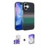 MARSİLYAN™- iPhone 17 Kılıf Doruk Serisi - Siyah Bilvis 5in1 3D Magic Cam Ekran Koruyucu + Bilvis Titan Kamera Lens - AKYL