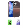 MARSİLYAN™- iPhone 17 Kılıf Doruk Serisi - Siyah Bilvis 5in1 5D Magic Hayalet Cam Ekran Koruyucu + Raze Metal Kamera Lens - GI