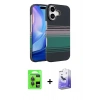 MARSİLYAN™- iPhone 17 Kılıf Doruk Serisi - Siyah Bilvis 5in1 5D Magic Hayalet Cam Ekran Koruyucu + Raze Metal Kamera Lens - GI