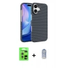 MARSİLYAN™- iPhone 17 Kılıf Doruk Serisi - Siyah Joko Magic 5D Cam + Raze Metal Kamera Lens - GS