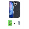 MARSİLYAN™- iPhone 17 Kılıf Doruk Serisi - Siyah Joko Magic 5D Cam + Raze Metal Kamera Lens - GS