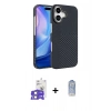 MARSİLYAN™- iPhone 17 Kılıf Doruk Serisi - Siyah Joko Magic 5D Cam + Bilvis Titan Kamera Lens - LA