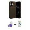 MARSİLYAN™- iPhone 17 Kılıf Eksen Form Prime - Şeffaf Pasifik Cam Ekran Koruyucu + Bilvis Titan Kamera Lens - AKYL