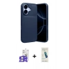 MARSİLYAN™- iPhone 17 Kılıf Eksen Form Prime - Şeffaf Pasifik Cam Ekran Koruyucu + Bilvis Titan Kamera Lens - GS