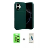 MARSİLYAN™- iPhone 17 Kılıf Eksen Form Prime - Şeffaf Pasifik Cam Ekran Koruyucu + Raze Metal Kamera Lens - GS