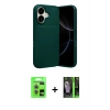 MARSİLYAN™- iPhone 17 Kılıf Eksen Form Prime - Siyah 360 Mat Full Body Arka Koruyucu + Raze Metal Kamera Lens - AKMR