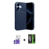 MARSİLYAN™- iPhone 17 Kılıf Eksen Form Prime - Siyah 360 Mat Full Body Arka Koruyucu + Bilvis Titan Kamera Lens - AKYL