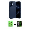 MARSİLYAN™- iPhone 17 Kılıf Eksen Form Prime - Siyah 360 Mat Full Body Arka Koruyucu + Raze Metal Kamera Lens - AKYL