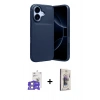 MARSİLYAN™- iPhone 17 Kılıf Eksen Form Prime - Siyah Bilvis 3D Cam Ekran Koruyucu + Bilvis Titan Kamera Lens - GS