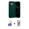 MARSİLYAN™- iPhone 17 Kılıf Eksen Form Prime - Siyah Bilvis 3D Cam Ekran Koruyucu + Bilvis Titan Kamera Lens - SH