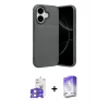 MARSİLYAN™- iPhone 17 Kılıf Eksen Form Prime - Siyah Bilvis 5in1 3D Magic Cam Ekran Koruyucu + Bilvis Titan Kamera Lens - GS
