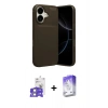 MARSİLYAN™- iPhone 17 Kılıf Eksen Form Prime - Siyah Bilvis 5in1 3D Magic Cam Ekran Koruyucu + Bilvis Titan Kamera Lens - GS