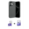 MARSİLYAN™- iPhone 17 Kılıf Eksen Form Prime - Siyah Bilvis 5in1 5D Magic Hayalet Cam Ekran Koruyucu + Bilvis Titan Kamera Lens - SH