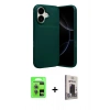 MARSİLYAN™- iPhone 17 Kılıf Eksen Form Prime - Siyah Bilvis Hayalet Cam Ekran Koruyucu + Raze Metal Kamera Lens - AKMI