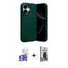 MARSİLYAN™- iPhone 17 Kılıf Eksen Form Prime - Siyah Bilvis Hayalet Cam Ekran Koruyucu + Bilvis Titan Kamera Lens - LA