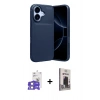 MARSİLYAN™- iPhone 17 Kılıf Eksen Form Prime - Siyah Bilvis Hayalet Cam Ekran Koruyucu + Bilvis Titan Kamera Lens - LA