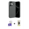 MARSİLYAN™- iPhone 17 Kılıf Eksen Form Prime - Siyah Joko Magic 5D Hayalet Cam + Bilvis Titan Kamera Lens - SH
