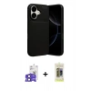 MARSİLYAN™- iPhone 17 Kılıf Eksen Form Prime - Siyah Joko Magic 5D Hayalet Cam + Bilvis Titan Kamera Lens - SH