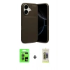 MARSİLYAN™- iPhone 17 Kılıf Eksen Form Prime - Siyah Joko Magic 5D Hayalet Cam + Raze Metal Kamera Lens - GI