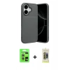 MARSİLYAN™- iPhone 17 Kılıf Eksen Form Prime - Siyah Joko Magic 5D Hayalet Cam + Raze Metal Kamera Lens - AKMR
