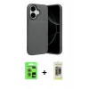 MARSİLYAN™- iPhone 17 Kılıf Eksen Form Prime - Siyah Joko Magic 5D Hayalet Cam + Raze Metal Kamera Lens - AKYL