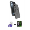 MARSİLYAN™- iPhone 17 Kılıf İz Işık Koleksiyonu - Şeffaf 360 Full Body Arka Koruyucu + Bilvis Titan Kamera Lens - AKYL