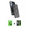 MARSİLYAN™- iPhone 17 Kılıf İz Işık Koleksiyonu - Şeffaf 360 Full Body Arka Koruyucu + Raze Metal Kamera Lens - AKMR