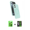 MARSİLYAN™- iPhone 17 Kılıf İz Işık Koleksiyonu - Şeffaf 360 Full Body Arka Koruyucu + Raze Metal Kamera Lens - AKMR