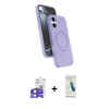 MARSİLYAN™- iPhone 17 Kılıf İz Işık Koleksiyonu - Şeffaf Pasifik Cam Ekran Koruyucu + Bilvis Titan Kamera Lens - AKMI