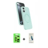 MARSİLYAN™- iPhone 17 Kılıf İz Işık Koleksiyonu - Şeffaf Pasifik Cam Ekran Koruyucu + Raze Metal Kamera Lens - AKYL