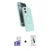 MARSİLYAN™- iPhone 17 Kılıf İz Işık Koleksiyonu - Şeffaf Pasifik Cam Ekran Koruyucu + Bilvis Titan Kamera Lens - GS