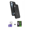 MARSİLYAN™- iPhone 17 Kılıf İz Işık Koleksiyonu - Siyah 360 Mat Full Body Arka Koruyucu + Bilvis Titan Kamera Lens - AKMI