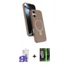 MARSİLYAN™- iPhone 17 Kılıf İz Işık Koleksiyonu - Siyah 360 Mat Full Body Arka Koruyucu + Bilvis Titan Kamera Lens - AKMI