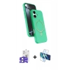 MARSİLYAN™- iPhone 17 Kılıf İz Işık Koleksiyonu - Siyah 3D Antistatik Seramik Nano Ekran Koruyucu + Bilvis Titan Kamera Lens - AKMI