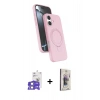 MARSİLYAN™- iPhone 17 Kılıf İz Işık Koleksiyonu - Siyah Bilvis 3D Cam Ekran Koruyucu + Bilvis Titan Kamera Lens - LA