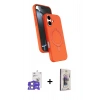 MARSİLYAN™- iPhone 17 Kılıf İz Işık Koleksiyonu - Siyah Bilvis 3D Cam Ekran Koruyucu + Bilvis Titan Kamera Lens - LA
