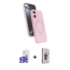 MARSİLYAN™- iPhone 17 Kılıf İz Işık Koleksiyonu - Siyah Bilvis 3D Cam Ekran Koruyucu + Bilvis Titan Kamera Lens - SH