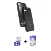 MARSİLYAN™- iPhone 17 Kılıf İz Işık Koleksiyonu - Siyah Bilvis 5in1 3D Magic Cam Ekran Koruyucu + Bilvis Titan Kamera Lens - AKMI