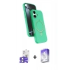 MARSİLYAN™- iPhone 17 Kılıf İz Işık Koleksiyonu - Siyah Bilvis 5in1 3D Magic Cam Ekran Koruyucu + Bilvis Titan Kamera Lens - AKYL