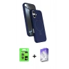 MARSİLYAN™- iPhone 17 Kılıf İz Işık Koleksiyonu - Siyah Bilvis 5in1 3D Magic Cam Ekran Koruyucu + Raze Metal Kamera Lens - AKYL