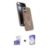 MARSİLYAN™- iPhone 17 Kılıf İz Işık Koleksiyonu - Siyah Bilvis 5in1 3D Magic Cam Ekran Koruyucu + Bilvis Titan Kamera Lens - SH