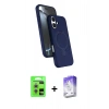 MARSİLYAN™- iPhone 17 Kılıf İz Işık Koleksiyonu - Siyah Bilvis 5in1 3D Magic Cam Ekran Koruyucu + Raze Metal Kamera Lens - GS