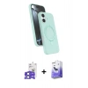 MARSİLYAN™- iPhone 17 Kılıf İz Işık Koleksiyonu - Siyah Bilvis 5in1 5D Magic Hayalet Cam Ekran Koruyucu + Bilvis Titan Kamera Lens - AKMI