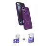 MARSİLYAN™- iPhone 17 Kılıf İz Işık Koleksiyonu - Siyah Bilvis 5in1 5D Magic Hayalet Cam Ekran Koruyucu + Bilvis Titan Kamera Lens - LA