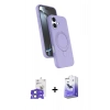 MARSİLYAN™- iPhone 17 Kılıf İz Işık Koleksiyonu - Siyah Bilvis 5in1 5D Magic Hayalet Cam Ekran Koruyucu + Bilvis Titan Kamera Lens - AKMI