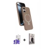 MARSİLYAN™- iPhone 17 Kılıf İz Işık Koleksiyonu - Siyah Bilvis Hayalet Cam Ekran Koruyucu + Bilvis Titan Kamera Lens - LA