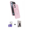 MARSİLYAN™- iPhone 17 Kılıf İz Işık Koleksiyonu - Siyah Bilvis Hayalet Cam Ekran Koruyucu + Bilvis Titan Kamera Lens - LA